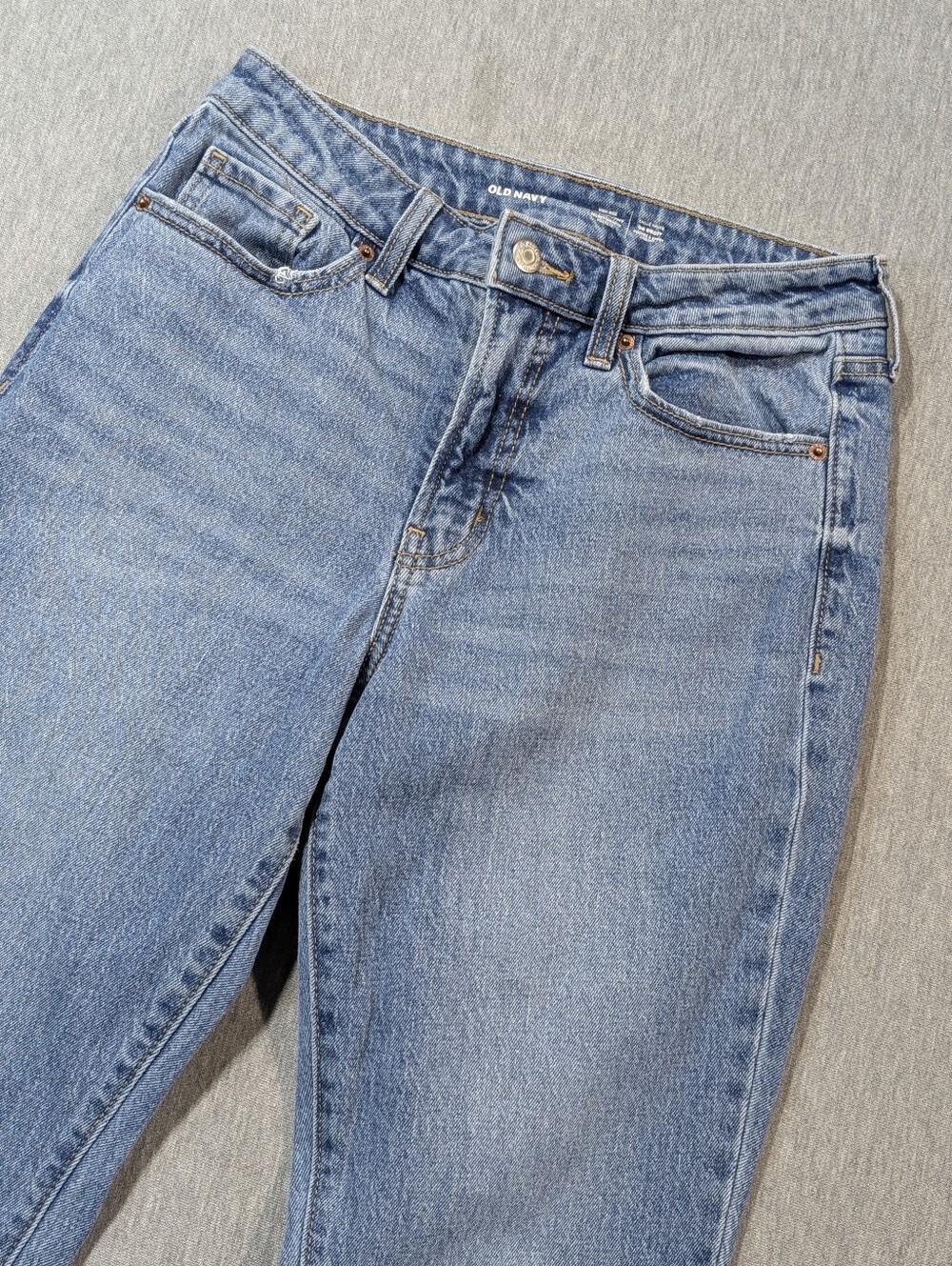 Old Navy High Rise OG Straight Women's 4 Blue Distressing